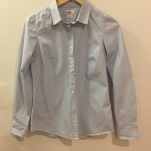 🌀 J Crew Women's Pinstripe Button Down Shirt